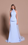Tarik Ediz 66703 Crepe Sleeveless Two-piece Evening Dress
