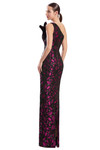 Alexander by Daymor 3300F26 Asymmetric Neck Frill Long Gown