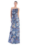 Alexander by Daymor 3303F26 3D Flower Strapless Tiered Gown