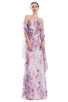 Alexander by Daymor 3303F26 3D Flower Strapless Tiered Gown