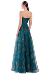 Alexander by Daymor 3304F26 Draped 3D Flower Strapless Gown
