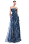 Alexander by Daymor 3304F26 Draped 3D Flower Strapless Gown