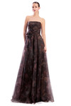 Alexander by Daymor 3304F26 Draped 3D Flower Strapless Gown