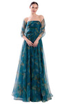 Alexander by Daymor 3304F26 Draped 3D Flower Strapless Gown