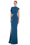 Alexander by Daymor 3307F26 Asymmetrical Drape Sleeve Gown