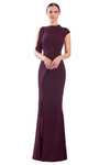 Alexander by Daymor 3307F26 Asymmetrical Drape Sleeve Gown