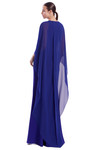 Alexander by Daymor 3308F26 Crepe Round Neck Drape Cape Gown