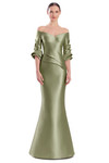 Alexander by Daymor 3309F26 3D Flower Off-shoulder Long Gown