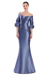 Alexander by Daymor 3309F26 3D Flower Off-shoulder Long Gown