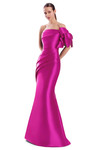 Alexander by Daymor 3312F26 Shoulder Bow Bustier Long Gown
