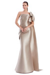 Alexander by Daymor 3312F26 Shoulder Bow Bustier Long Gown