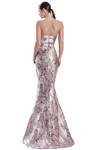 Alexander by Daymor 3315F26 Rosette Drape Bustier Long Gown