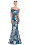 Alexander by Daymor 3315F26 Rosette Drape Bustier Long Gown