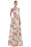 Alexander by Daymor 3316F26 Rosette Drape Strapless Gown