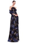 Alexander by Daymor 3316F26 Rosette Drape Strapless Gown