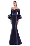 Alexander by Daymor 3319F26 Off-Shoulder Puff Sleeves Gown