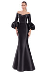 Alexander by Daymor 3319F26 Off-Shoulder Puff Sleeves Gown