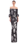Alexander by Daymor 3321F26 Off-Shoulder Tulip Cuffs Gown