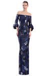 Alexander by Daymor 3321F26 Off-Shoulder Tulip Cuffs Gown