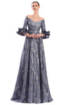 Alexander by Daymor 3322F26 Off-Shoulder Flounce Sleeve Gown