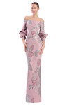 Alexander by Daymor 3323F26 Off-shoulder Draped Cuffs Gown