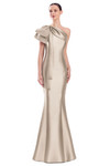 Alexander by Daymor 3340F26 One Shoulder Draped Bow Gown