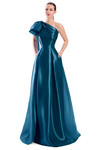 Alexander by Daymor 3342F26 One Shoulder Draped Bow Ballgown