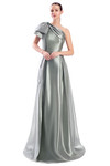 Alexander by Daymor 3342F26 One Shoulder Draped Bow Ballgown