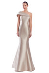 Alexander by Daymor 3344F26 Asymmetrical Fold-over Neck Gown