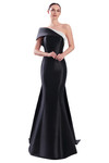 Alexander by Daymor 3344F26 Asymmetrical Fold-over Neck Gown
