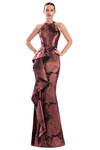Alexander by Daymor 3349F26 Skirt Frill Halter Neck Gown