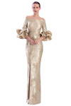 Alexander by Daymor 3354F26 Off-shoulder Flounce Sleeve Gown