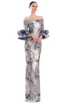 Alexander by Daymor 3354F26 Off-shoulder Flounce Sleeve Gown
