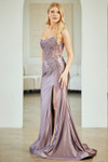 Amelia Couture 8059 Sheer Embellished Corset Strapless Gown