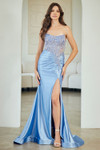 Amelia Couture 8059 Sheer Embellished Corset Strapless Gown