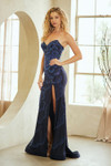 Amelia Couture 3105 Beaded Sweetheart Neck Strapless Gown