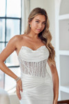 Amelia Couture 9084S Sweetheart Neck Strapless Mini Gown