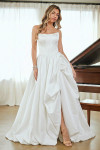 Amelia Couture 2085 Scoop Neck Strapless Pockets Ball Gown