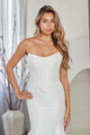 Amelia Couture 8080 Embellished Corset Strapless Prom Gown