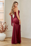 Amelia Couture 6138 Chiffon Scarf Strapless 3 Piece Dress