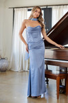 Amelia Couture 6138 Chiffon Scarf Strapless 3 Piece Dress