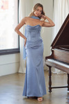 Amelia Couture 6138 Chiffon Scarf Strapless 3 Piece Dress