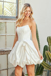 Amelia Couture 2081S Scoop Neck Strapless Balloon Mini Dress
