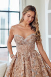 Amelia Couture 8075S Sweetheart Neck Strapless Mini Dress