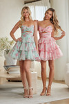 Amelia Couture 9086S Floral Sweetheart Strapless Mini Dress