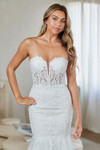 Amelia Couture 7090 Sheer Illusion Corset Strapless Gown