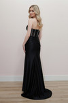 Nox Anabel K1731 Stones Beaded V-neck Strapless Long Gown