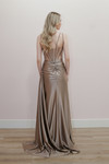Nox Anabel K1733 Shiny Satin Double Spaghetti Straps Gown