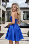 Nox Anabel E7055 Satin Sweetheart Neck Strapless Mini Dress