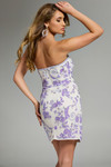 Jovani 45065 Beaded Embellishments Strapless Mini Dress
